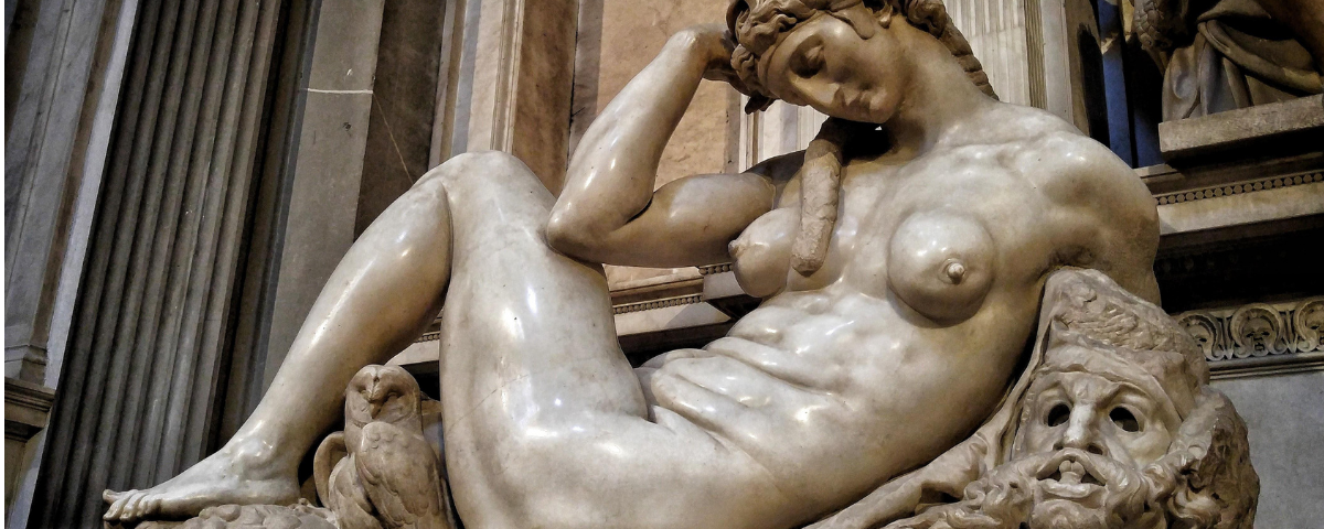 Michelangelo, Allegorie der Nacht (L notte), San Lorenzo, Neue Sakristei, Florenz